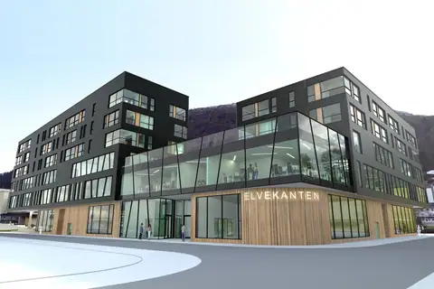 Fra Nord - Bygget er et smykke i sentrum av Førde og er unikt med sitt design og sitt lave energiforbruk.